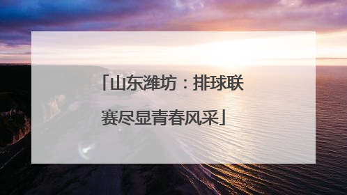 山东潍坊：排球联赛尽显青春风采