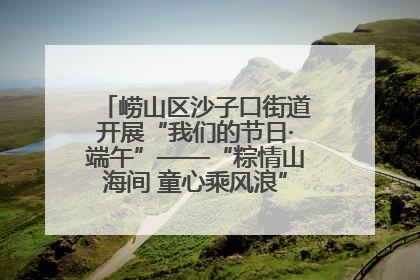 崂山区沙子口街道开展“我们的节日·端午”——“粽情山海间 童心乘风浪”文明实践活动