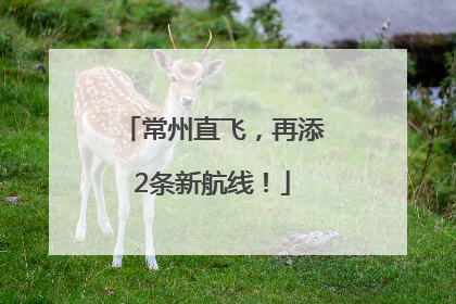常州直飞，再添2条新航线！