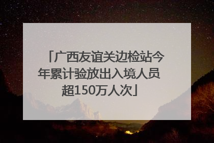 广西友谊关边检站今年累计验放出入境人员超150万人次