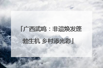 广西武鸣：非遗焕发蓬勃生机 乡村添光彩