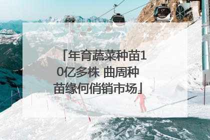 年育蔬菜种苗10亿多株 曲周种苗缘何俏销市场
