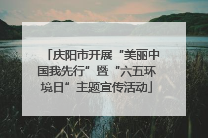 庆阳市开展“美丽中国我先行”暨“六五环境日”主题宣传活动
