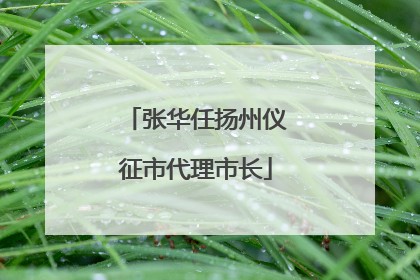 张华任扬州仪征市代理市长
