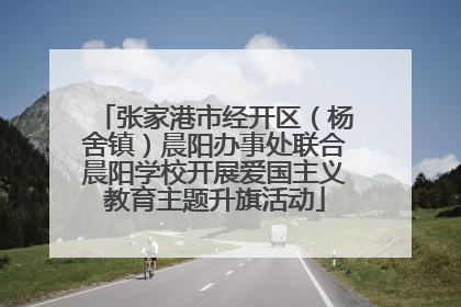 张家港市经开区（杨舍镇）晨阳办事处联合晨阳学校开展爱国主义教育主题升旗活动
