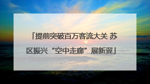 提前突破百万客流大关 苏区振兴“空中走廊”展新翼