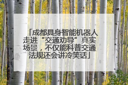 成都具身智能机器人走进“交通劝导”真实场景，不仅能科普交通法规还会讲冷笑话