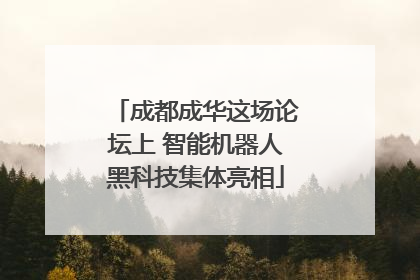 成都成华这场论坛上 智能机器人黑科技集体亮相
