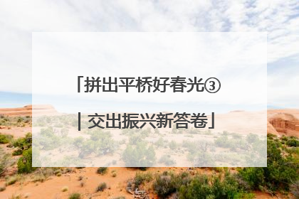 拼出平桥好春光③｜交出振兴新答卷