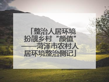 整治人居环境 扮靓乡村“颜值”——菏泽市农村人居环境整治侧记
