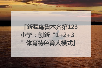 新疆乌鲁木齐第123小学：创新“1+2+3”体育特色育人模式