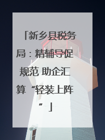 新乡县税务局：精辅导促规范 助企汇算“轻装上阵”