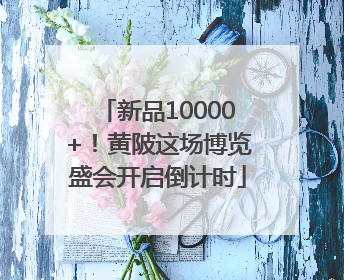 新品10000+！黄陂这场博览盛会开启倒计时