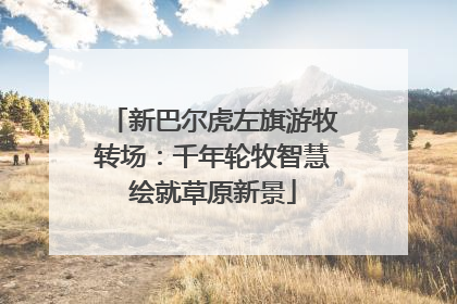 新巴尔虎左旗游牧转场：千年轮牧智慧绘就草原新景
