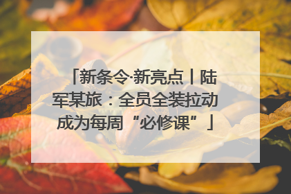新条令·新亮点丨陆军某旅：全员全装拉动成为每周“必修课”