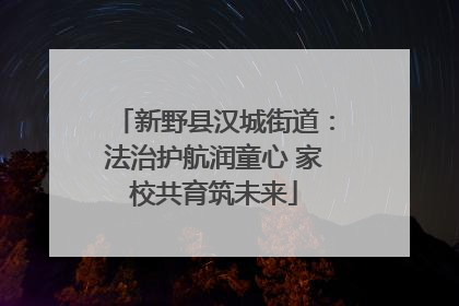 新野县汉城街道：法治护航润童心 家校共育筑未来