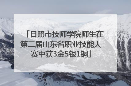 日照市技师学院师生在第二届山东省职业技能大赛中获3金5银1铜
