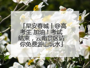 早安春城丨@高考生 加油！考试结束，云南景区请你免费游山玩水