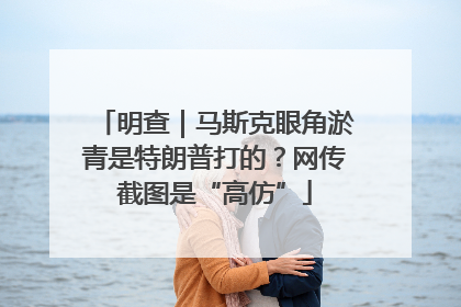 明查｜马斯克眼角淤青是特朗普打的？网传截图是“高仿”