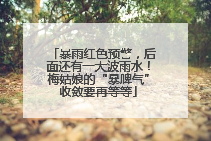 暴雨红色预警，后面还有一大波雨水！梅姑娘的“暴脾气”收敛要再等等