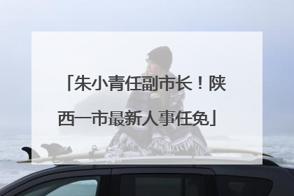 朱小青任副市长！陕西一市最新人事任免