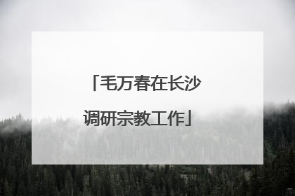 毛万春在长沙调研宗教工作