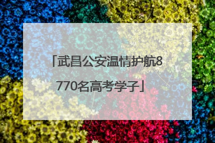 武昌公安温情护航8770名高考学子