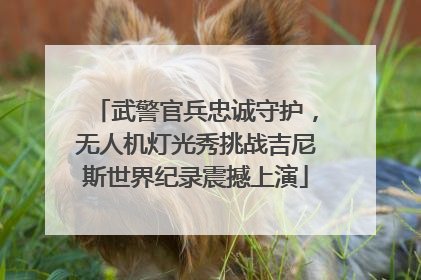 武警官兵忠诚守护，无人机灯光秀挑战吉尼斯世界纪录震撼上演