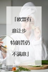 欧盟有意让步 特朗普仍不满意