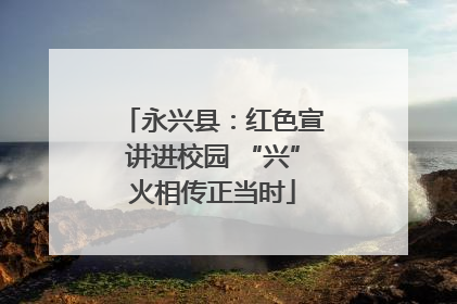 永兴县：红色宣讲进校园 “兴”火相传正当时