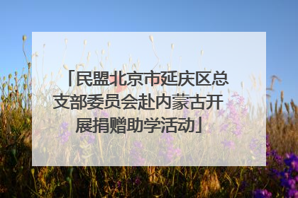民盟北京市延庆区总支部委员会赴内蒙古开展捐赠助学活动