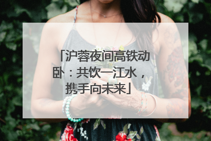 沪蓉夜间高铁动卧：共饮一江水，携手向未来