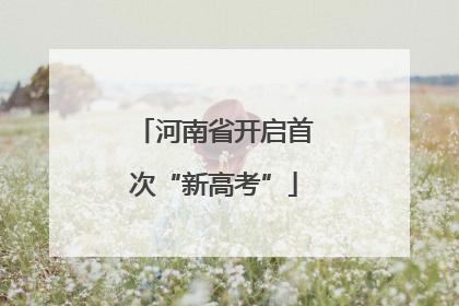 河南省开启首次“新高考”