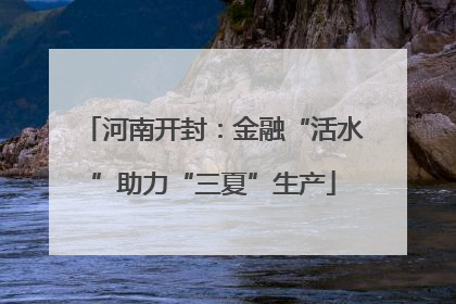 河南开封：金融“活水”助力“三夏”生产