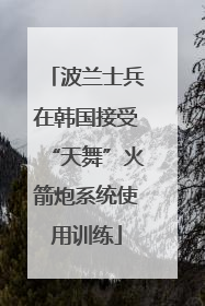 波兰士兵在韩国接受“天舞”火箭炮系统使用训练
