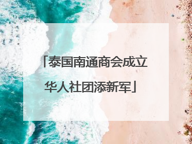 泰国南通商会成立 华人社团添新军