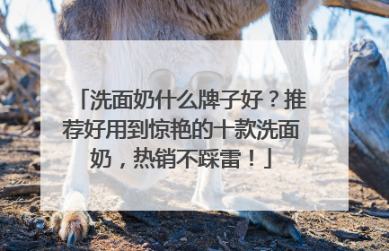 洗面奶什么牌子好？推荐好用到惊艳的十款洗面奶，热销不踩雷！