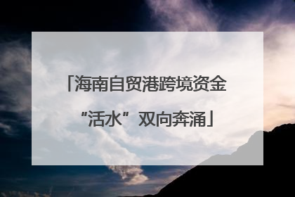 海南自贸港跨境资金“活水”双向奔涌