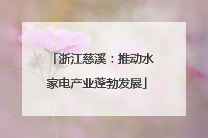 浙江慈溪：推动水家电产业蓬勃发展