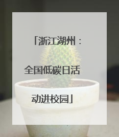 浙江湖州：全国低碳日活动进校园