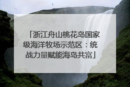 浙江舟山桃花岛国家级海洋牧场示范区：统战力量赋能海岛共富