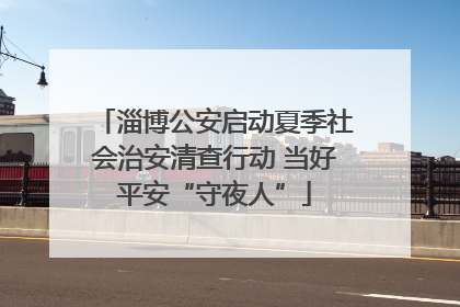 淄博公安启动夏季社会治安清查行动 当好平安“守夜人”