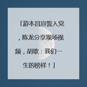 游本昌宣誓入党，陈龙分享现场视频，胡歌：我们一生的榜样！