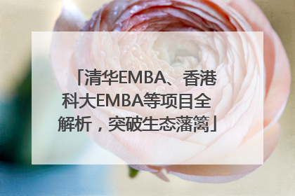 清华EMBA、香港科大EMBA等项目全解析，突破生态藩篱