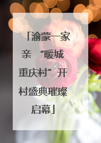 渝蒙一家亲 “暖城重庆村”开村盛典璀璨启幕