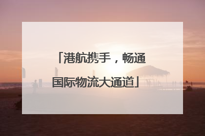 港航携手，畅通国际物流大通道