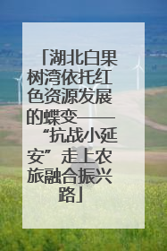 湖北白果树湾依托红色资源发展的蝶变——“抗战小延安”走上农旅融合振兴路