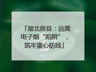 湖北房县：远离电子烟“陷阱”，筑牢童心防线