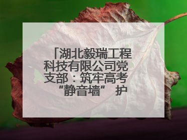 湖北毅瑞工程科技有限公司党支部：筑牢高考“静音墙” 护航学子逐梦路