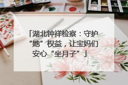 湖北钟祥检察：守护“她”权益，让宝妈们安心“坐月子”